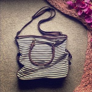 Forever21 Striped Canvas Purse